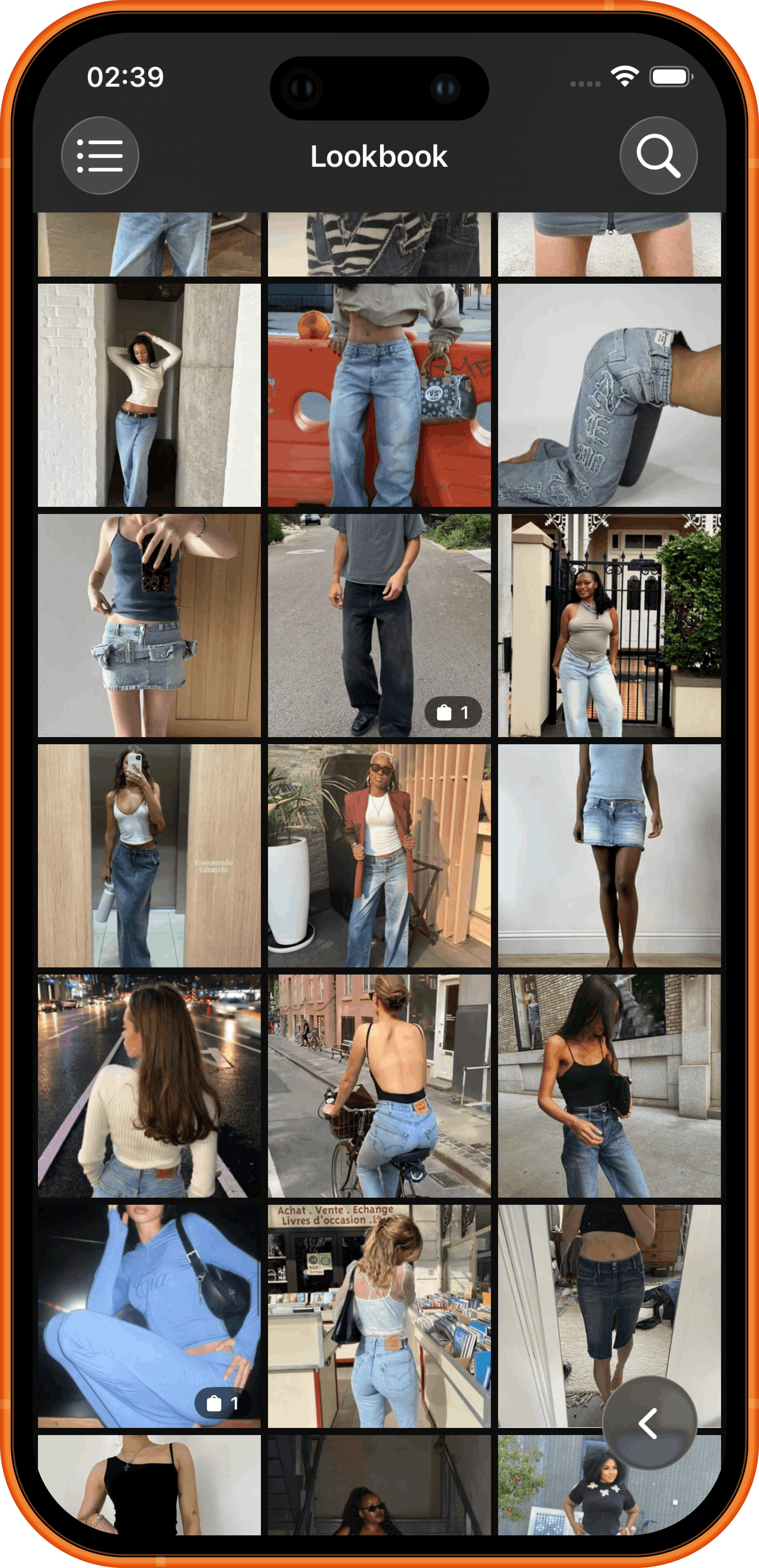 Wearhouse app, shop and checkout